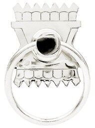 Eastlake Victorian Ring Pull In Brass or Nickel Finishes